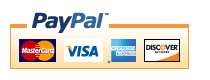 Pay with PayPal and use Visa, Mastercard, American Express, Discover or directly from your bank account