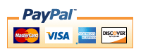 Pay with PayPal with Visa, Mastercard, American Express or E-Check from your bank account